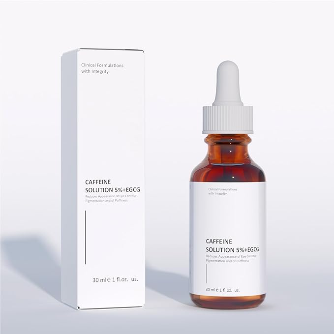 Caffeine Solution 5% + EGCG For Face, 30ML Moisturizing Caffeine Eye Serum For Dark Circles & Puffiness, Under Eye Solution For Fine Lines.