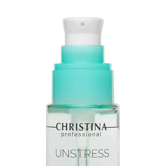 '-CHRISTINA- Unstress Eye and Neck Concentrate Hydrating Peptide Serum for Face | Soothing Relief and Softening Effect | Face Serum Balances Skin Microflora 1 fl. oz (30 ml)