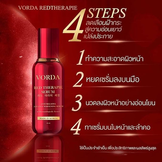 Vorda Red Therapie Serum Facial 30ml Made In Korea X50 Photoglow