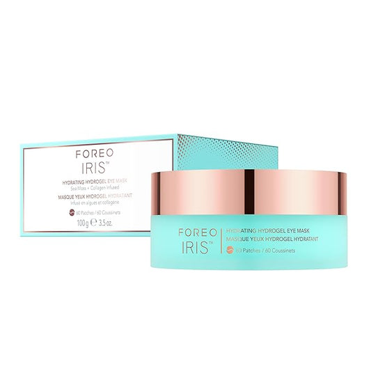 FOREO IRIS Hydrating Hydrogel Eye Mask - Dark Circles Under Eye Treatment for Women & Men - Puffy Eyes Treatment - Hydrating & Refreshing - Vegan - All Skin Types - 60 Under Eye Patches