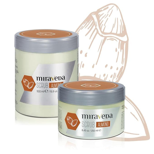 Miraveda by Italwax Almond Scrub 500ml / 16.9fl.oz – With coconut and almond oil – Ideal for hand care