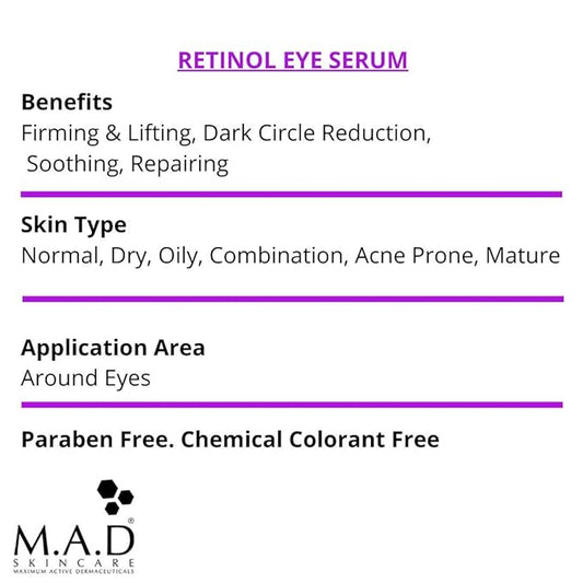 M.A.D Skincare Anti-Aging Retinol Eye Serum 15g