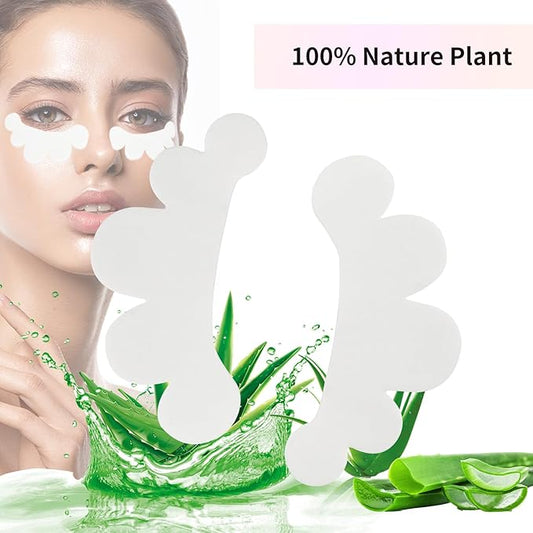 100 Pairs Eyelash Extension Gel Patches Kit, Lash Extension Lint Free Under Hydrogel Eye Mask Pads Beauty Tool with Case (Pink, 100)