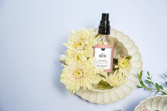 Edens Garden Rose Bergamot Bath & Body Oil – Tranquil Blend with Pure Essential Oils & Vitamin E for Healthy-Looking Skin, Face & Body Moisturizing – After Shower Floral Scented Oil, 2 fl oz (59 ml)