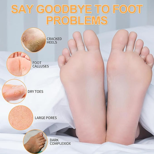 Pedicure Kit Foot Soak Set: Bubble Salt, Sugar Scrub, Massage Mask, Massage Lotion in a Box, 4 Step Foot Spa Kit for Dry Feet,Tired Feet(3 Set Tropical Fruit)