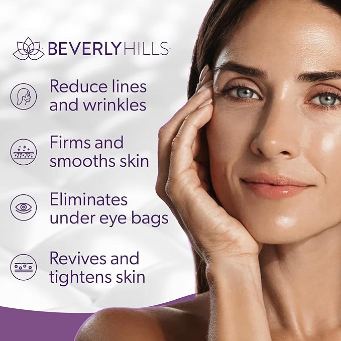 Beverly Hills V-lift Instant Eye Lift & Instant Facelift Anti Aging Eye Serum Treatment Bundle with Discount - Serum Treatment for Dark Circles, Wrinkles & Under Eyebags for Women & Men