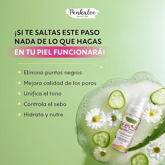 Penkaloe Aloe Skincare Kit | Cuidado Natural para la Piel, Control de Grasa y Mejora de la Apariencia | Aloe Skincare Routine – 3-Step Natural Solution for Fresh, Radiant Skin – Hydrates & Balances
