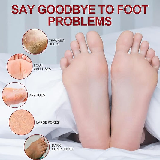 Pedicure Kit Foot Soak Set: Bubble Salt, Sugar Scrub, Massage Mask, Massage Lotion in a Box, 4 Step Foot Spa Kit for Dry Feet,Tired Feet(3 Set Pomegranate)