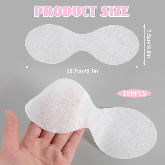 100 Pcs Disposable Non Woven Eye Care, Cotton Sheet Eye Mask Hygienic Eyelid Sheets, Clear Facials Patch Eye Pads For Dry Eyes for Skincare Spa Wrap Moisture Retention Beauty
