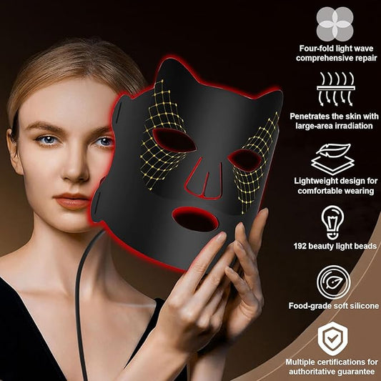 Red Light Therapy Mask, Pure Infrared 850 Red Light Face Mask Light Therapy, Portable Facial Led Mask Skincare