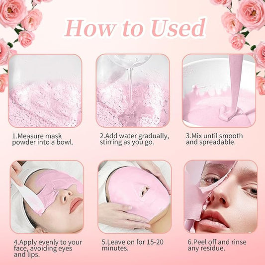 Peel-Off Jelly Mask Hydrating Cleaning Mask Spa Easy DIY Home Spa, Hydrating Icy Jelly Mask For Skin HYALURONIC+LEMON