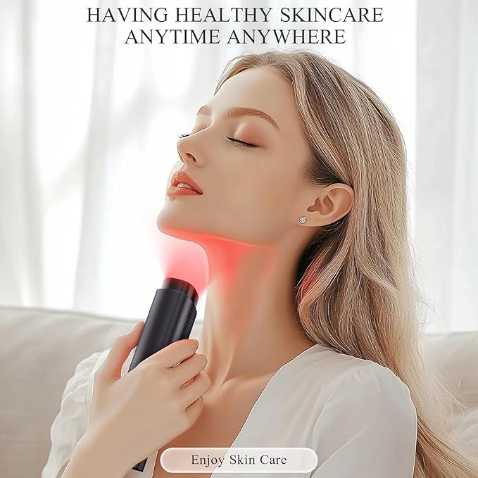 Microcurrent Facial Device, BNU 3-in-1 Light Therapy Beauty Massager for Wrinkle, Lifting, Firming, Puffiness Reduction and Promote Absorption, 4 Level Skin Tightening Machine for Face, Neck and Eye
