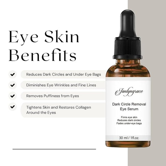Dark Circle Eye Serum, 30mL, Hydrating and Brightening Under Eye Formula for All Skin Types, Lightweight, Made in Korea