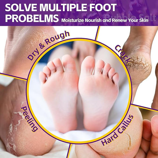 Pedicure Foot Soak, Foot Spa Soak, Pedicure Kit, Bubble Foot Bath For Tired & Dry Cracked Feet, Athletes Feet, Odor Foot and Softens Calluses, Foot Soak 16 Packs A Box, Lavender