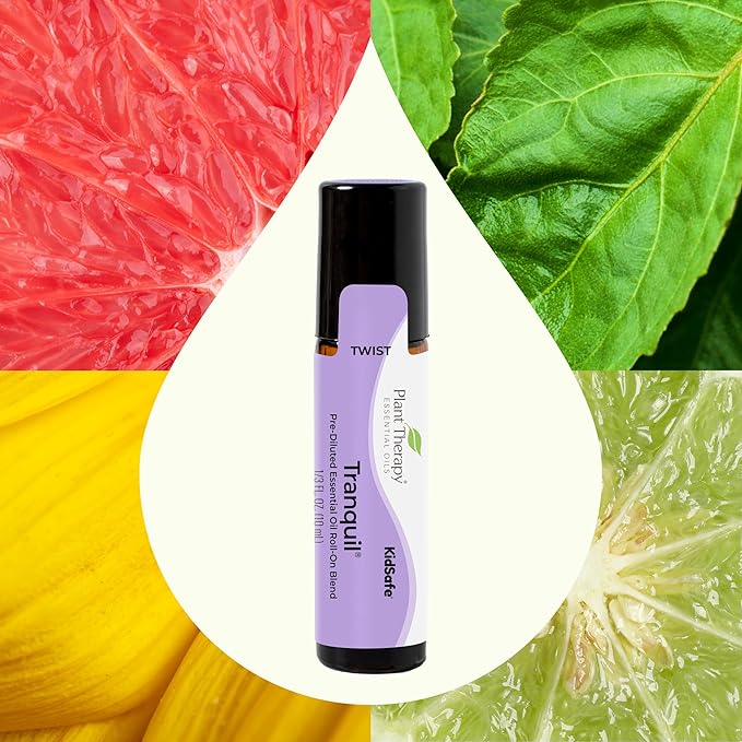 Plant Therapy Tranquil Essential Oil Blend 100% Pure, Pre-Diluted Roll-On, Natural Aromatherapy, Therapeutic Grade 10 mL (1/3 oz)