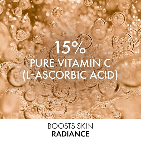 Vichy LiftActiv Vitamin C Serum For Face, Brightening Serum With Pure Vitamin C + Hyaluronic Acid + Vitamin E, Reduces Fine Lines, Smooths Skin Texture, Improves Radiance, Anti Aging