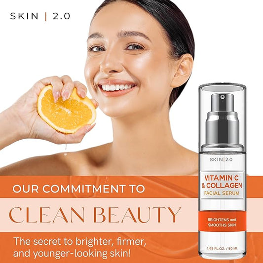 Vitamin C Serum - Dermatologist Tested, Anti-Aging & Dark Spot Remover - Brightening, Clean Beauty, Cruelty-Free, Korean Skincare for Glass Skin, All Skin Types - 1.69 Fl. oz