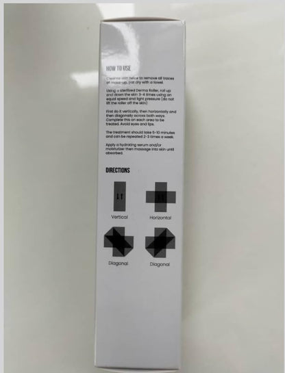 ROSELYNBOUTIQUE Derma Roller for Hair Beard Facial Skin Face 540 Microneedles At-Home Beauty Instrument White Holiday Gift for Men Women