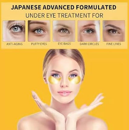 eye mask, collagen skin care products, eye patches for puffy eyes, eye masks for dark circles and puffiness, and 24k gold under eye patches (30 pairs)