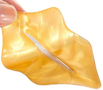 Gold Bio Collagen Crystal Mask Set - 5 Pairs Gold Eye Mask and 5 Pcs Gold Lip Mask, Anti Aging Eye and Lip Mask,