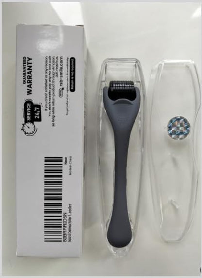 ROSELYNBOUTIQUE Derma Roller for Hair Beard Facial Skin Face 540 Microneedles At-Home Beauty Instrument White Holiday Gift for Men Women