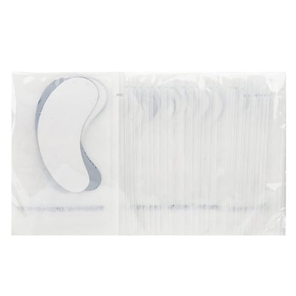 100 Pairs Hydrogel Under Eye Gel Patches Lint Free Eye Lash Pads Eyelash Extension Supplies Beauty Makeup Eye Mask Kit, Transparent/Black