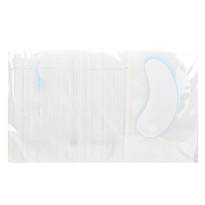 100 Pairs Hydrogel Under Eye Gel Patches Lint Free Eye Lash Pads Eyelash Extension Tool Mask Eyepads, Transparent/Blue