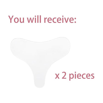 Chest Wrinkle Patches, Reusable Hydrogel Anti Aging Chest Pads, Hypoallergenic Silicone Gel Anti Wrinkle Tape for Side Sleeping, Neck & Décolleté, Smooth Fine Lines (chest-2 Pcs)