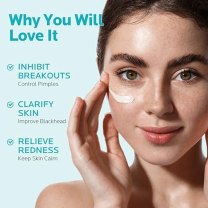 ZealSea 10% Azelaic Acid Facial Cream - Azelaic Acid Serum with AHA for Face, Relief Pimple, Breakouts, Blackhead & Redness, Azelaic Acid Gel Clarify Skin Soothe Irritation, 0.34 Oz Travel Size