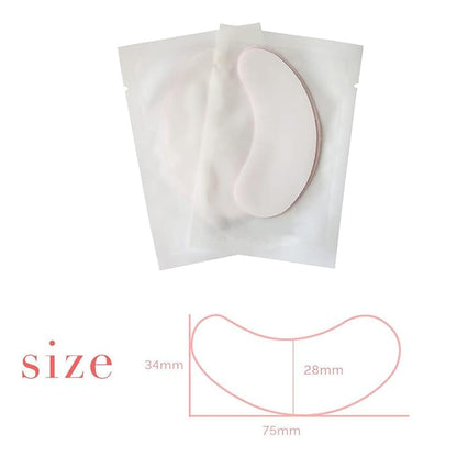 100 Pairs Set Under Eye Pads Disposable Eye Gel Patches for Eyelash Extensions Tool Kit, Pink Film