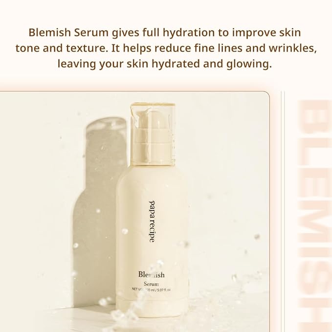 [Papa Recipe] Blemish Serum 150ml, 5.07 Fl Oz|Moisturizing Hydrating Skin Serum, Facial Skin Care, Bakuchiol Dewy Looking Skin, Smooth Skin Texture for Sensitive Skin|Korean Skin Care, Large Volume, Galactomyces Ferment Filtrate Hyaluronic Acid