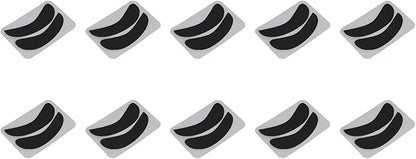 10 Pairs Half Moon Shaped Reusable Under Eye Pads for Eyelash Extension Excellent Silicone Under Eye Pads for Lash Extension with Individually Package (Black)