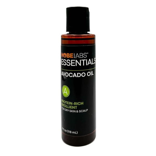 Hobe Labs Avocado Oil, 4 oz - Nourishes and Moisturizes Skin, Anti-Oxidants Relieve Inflammation, Protein Rich Emollient, Fights Early Signs of Aging