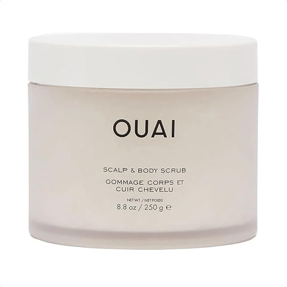 OUAI Scalp & Body Scrub, Melrose Place - Exfoliating Body Scrub with Sugar & Coconut Oil Blend for Smooth, Moisturized Skin - Gentle Scalp Scrub for Removing Product Build Up (8.8 Oz)