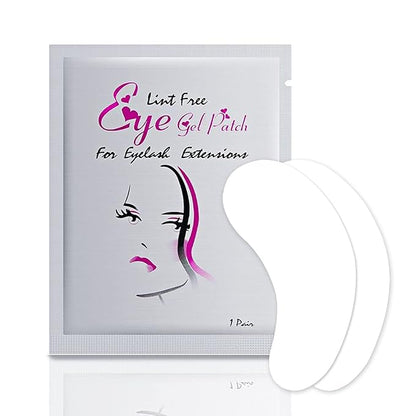 100 Pairs Under Eye Pads, Eyelash Extension Gel Patches Hydrogel Eyes Patches Lint Free Eye Pads for Eyelash Extension Supplies