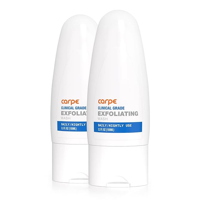 Carpe Exfoliating Underarm Scrub with Odor Protection, Underarm Exfoliator to Improve Deodorant Performance - Energizing Minty Fresh Smell - Armpit Scrub for Women and Men (2 Pack)