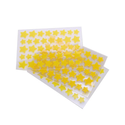 10 Sheets/Pack (400 Capsules) Pimple Patches for Face,Hydrocolloid Acne Patches Star Pimple Patches for Healing,Cute Star Face Stickers Zit Patch,Pore Cleansing Strips,Treatments and Masks (Yellow)