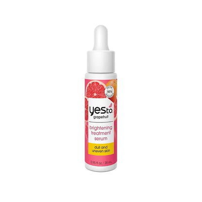 Yes To Grapefruit Treatment Serum, Brightening Lightweight Formula To Loosen Dead Skin Cells, Smooth Complexion & Tone Skin, With Vitamin C & PHAs, Natural, Vegan & Cruelty Free, 0.95 Fl Oz