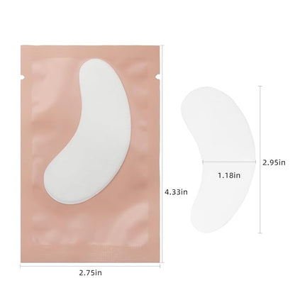 100 Pairs Hydrogel Under Eye Gel Patches Lint Free Eye Lash Pads Eyelash Extension Tool Mask Eyepads (#2-Pink)
