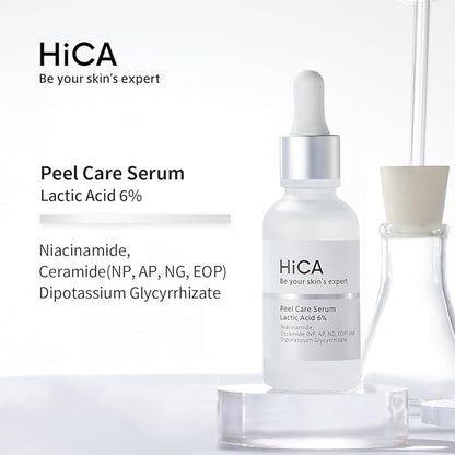 HiCA Peel Care Serum 6% Lactic Acid 28ml Keratin Care No Additives Moisturizing AHA Sensitive Skin Facial Peeling Solution