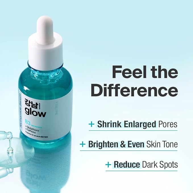 Niacinamide B3 Serum | Korean Pore Minimizer Glutathione Serum for face | Vitamin B3 & Multi Peptide Serum for Face | Glow Serum for Dark Spots | Glass Skin Korean Skincare - 1.01 fl oz (30ml)
