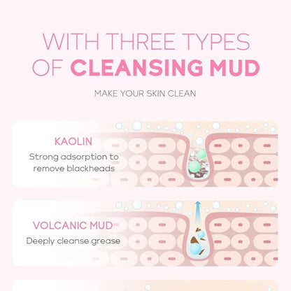 1 Pack Of 20 PCS Japan Flower Individual Package Facial Mud Mask, Deep Cleansing Refining Skin, Even Skin Complexion, Purifying Mud Mask Clay Mask