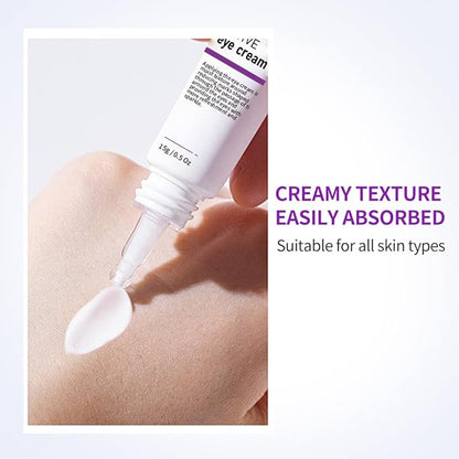 VGO Vitamin C Vitamin E Facial Serum 2.02oz + Eye Repair Cream for Dark Circles & Puffiness 0.5oz