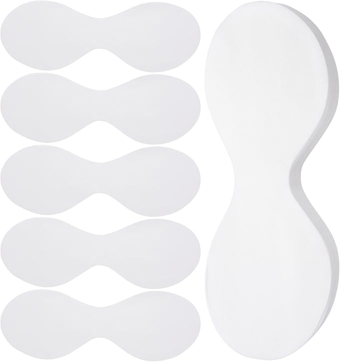 100 Sheets Disposable Non Woven Eye Mask, Cotton Eye Mask Paper, Eye Covers for Facials, Eye Masks for Skincare, Moisture Retention, Spa, Wrap