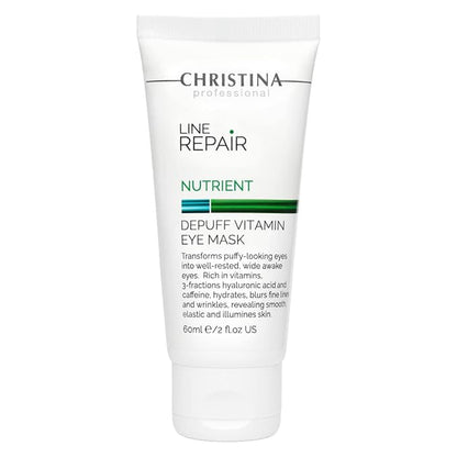 '-CHRISTINA- Line Repair Depuff Vitamin Eye Facial Mask with Hyaluronic Acid | Combats Puffiness and Wrinkles | Nourishing Face Masks Skincare | For Dry, Normal, Sensitive Skin 60ml / 2 fl.oz