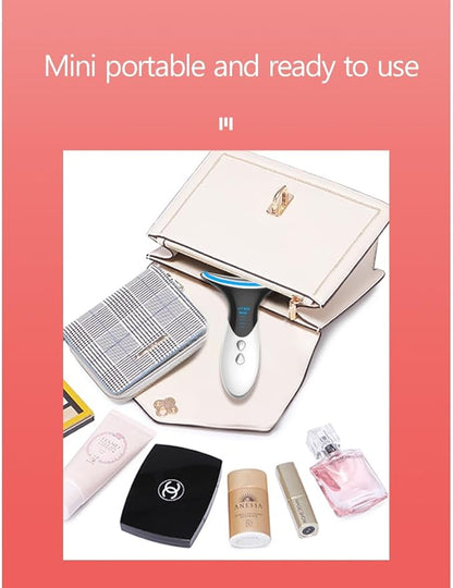 JINGYAN Neck Face Massager,3 Colour Modes and Vibration Skin Care Beauty Device,Face, Eye, Neck Skin Care Tools