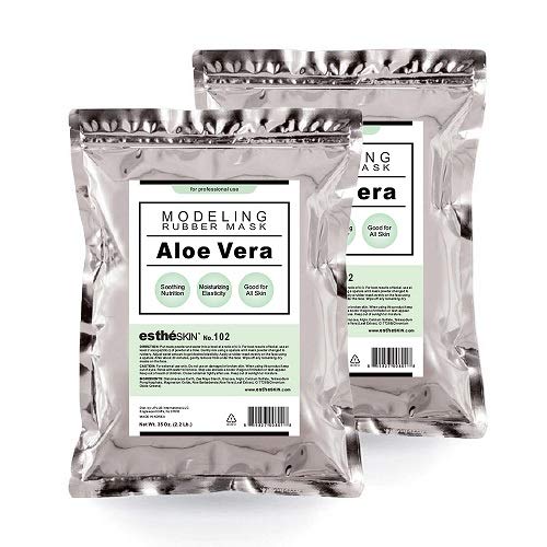 (2 pack) No.102 Aloe Vera Peel Off Type Modeling Rubber Mask Powder for Facial Skin Care Treatment, 35oz
