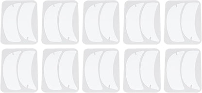 10 Pairs Reusable Silicone Under Eye Gel Pads for Eyelash Extensions, Flexible Notch Design Eyelash Extension Patches for Salons Individuals Schools (White)