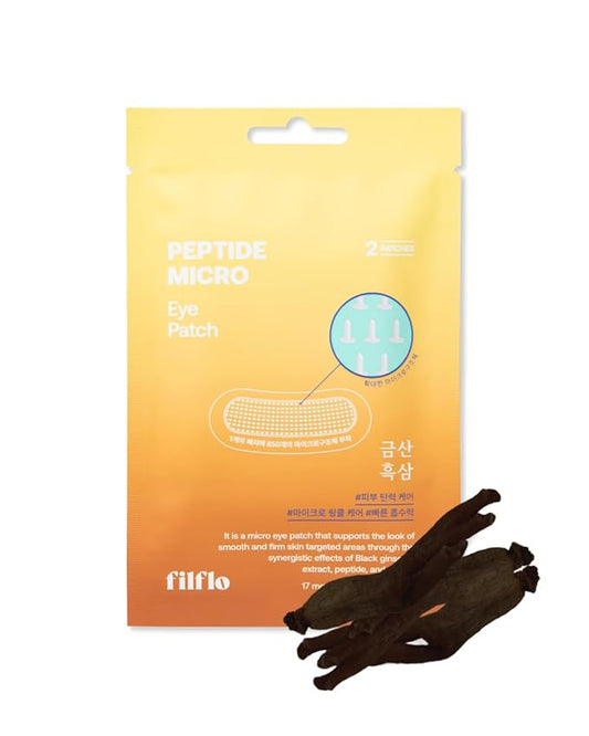 Geumsan Black Ginseng Peptide Under Eye Patches for Dark Circles & Wrinkles (2 Patches) | Hydrocolloid Eye Mask for Firming & Hydration | Korean Skincare | Deep Absorption Technology