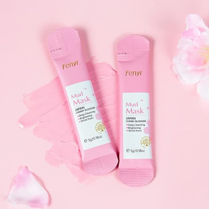 1 Pack Of 20 PCS Japan Flower Individual Package Facial Mud Mask, Deep Cleansing Refining Skin, Even Skin Complexion, Purifying Mud Mask Clay Mask